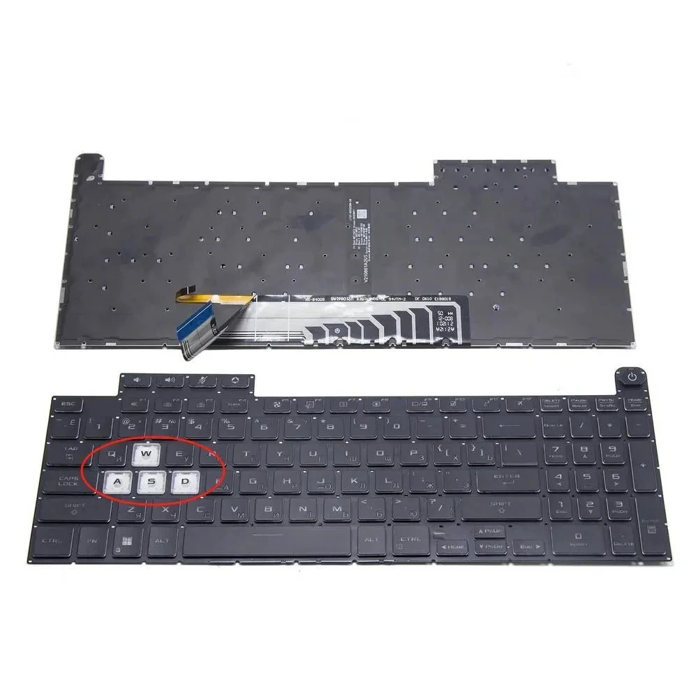 For ASUS TUF Gaming F15 FX507 FX707 FA507 FA507R GA507 FX507Z Russian RU backlit RGB keyboard