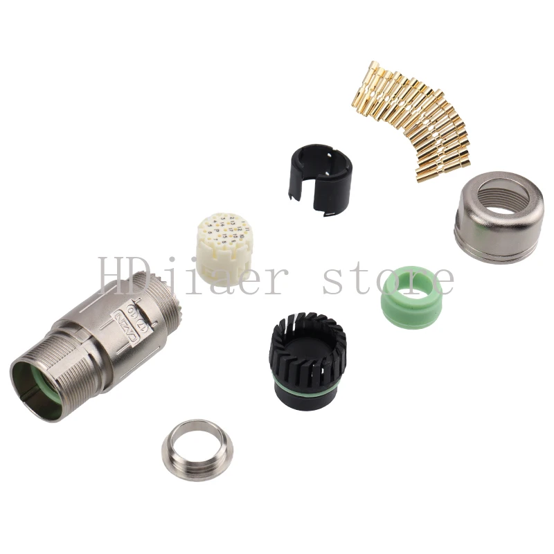 M23 connector 12 19 holes 17 core 6 pin 8PIN clockwise servo motor encoder aviation plug holder