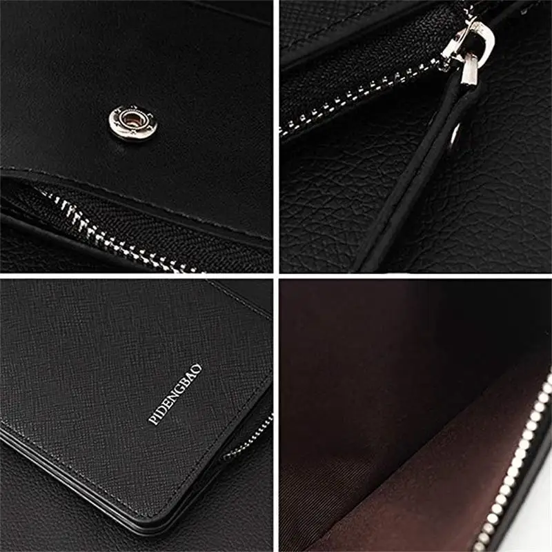 Multifunctional Long Wallet Card package Natural Resin Material Electroplated Metal Zipper High Quality Waterproof Wallet