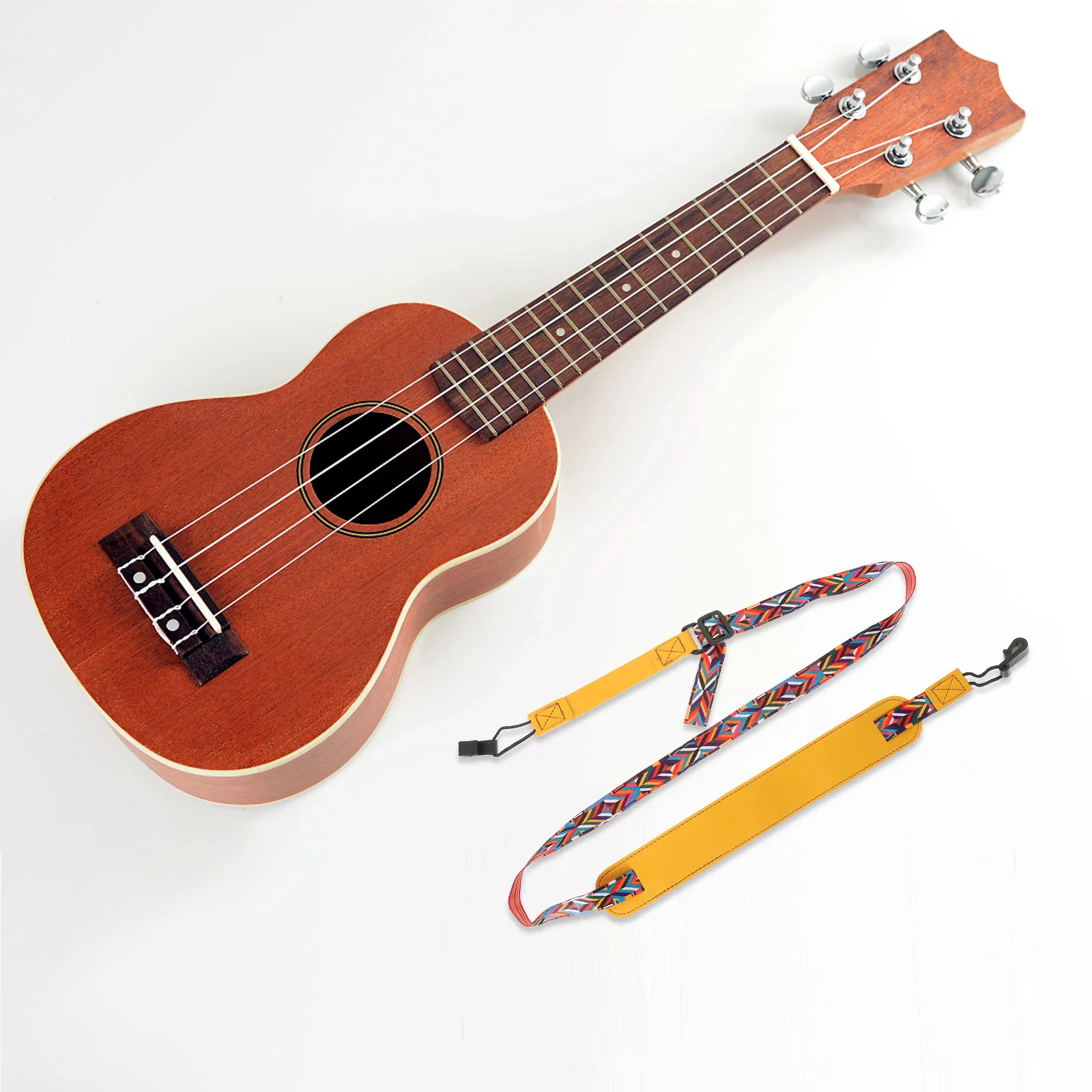 

1 pc Ukulele Ukulele Cotton Strap PU Cotton Adjustable Breathable Portable Diagonal Strap Comfortable for Adult Kids