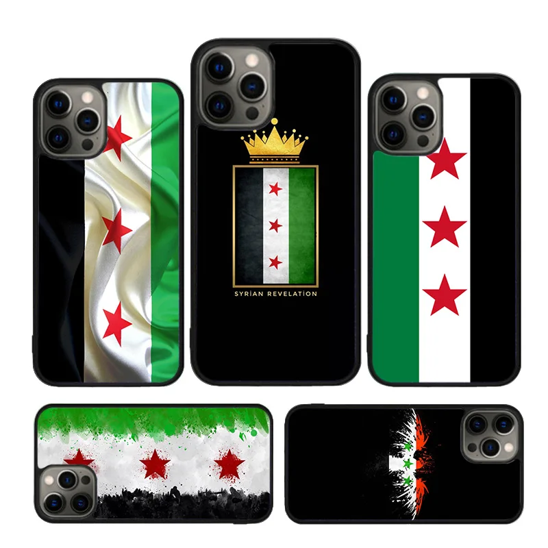 Syrian Revolution Flag Phone Case For iPhone 16 15 14 X XR XS 11 12 mini 13 Pro MAX Plus cover shell coque