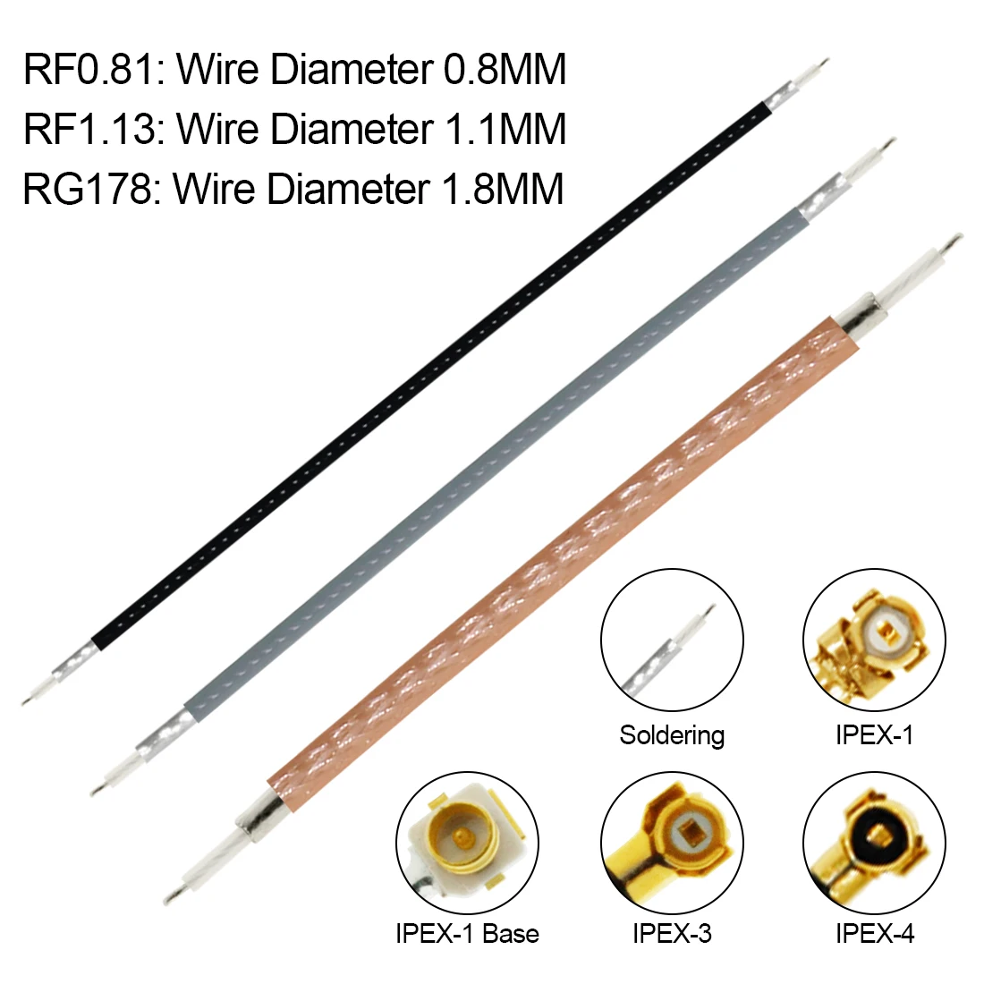 U.RL Pigtail Cable MHF3 MHF4 Receiver Antenna Solder 1.13mm 0.81mm 10cm Long for WIFI Wireless NEW