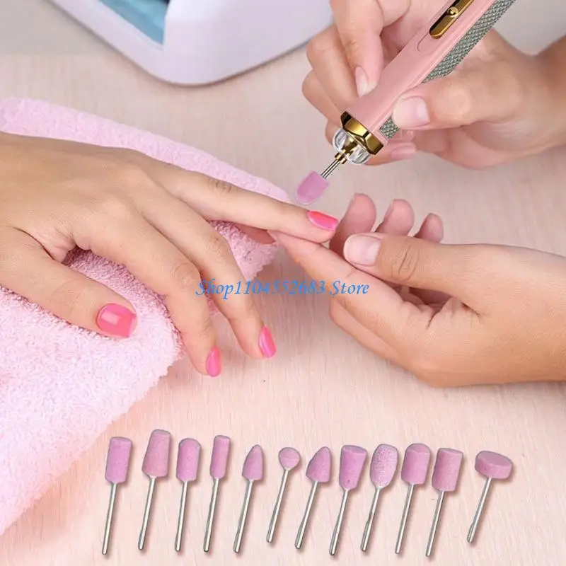 

Y6GD 12Piece Art Grinding Polishing Head Suitable for Manicure Silicone Polisher Drills Electric Manicure Tool Machines