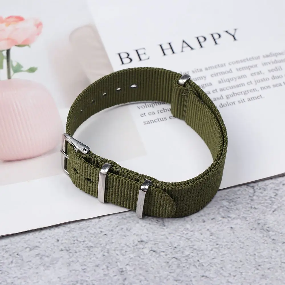 18 20 22 mm Universal Women Man Adjustable Watch Strap Replacement Loop Watchband Nylon Weaving Bracelet