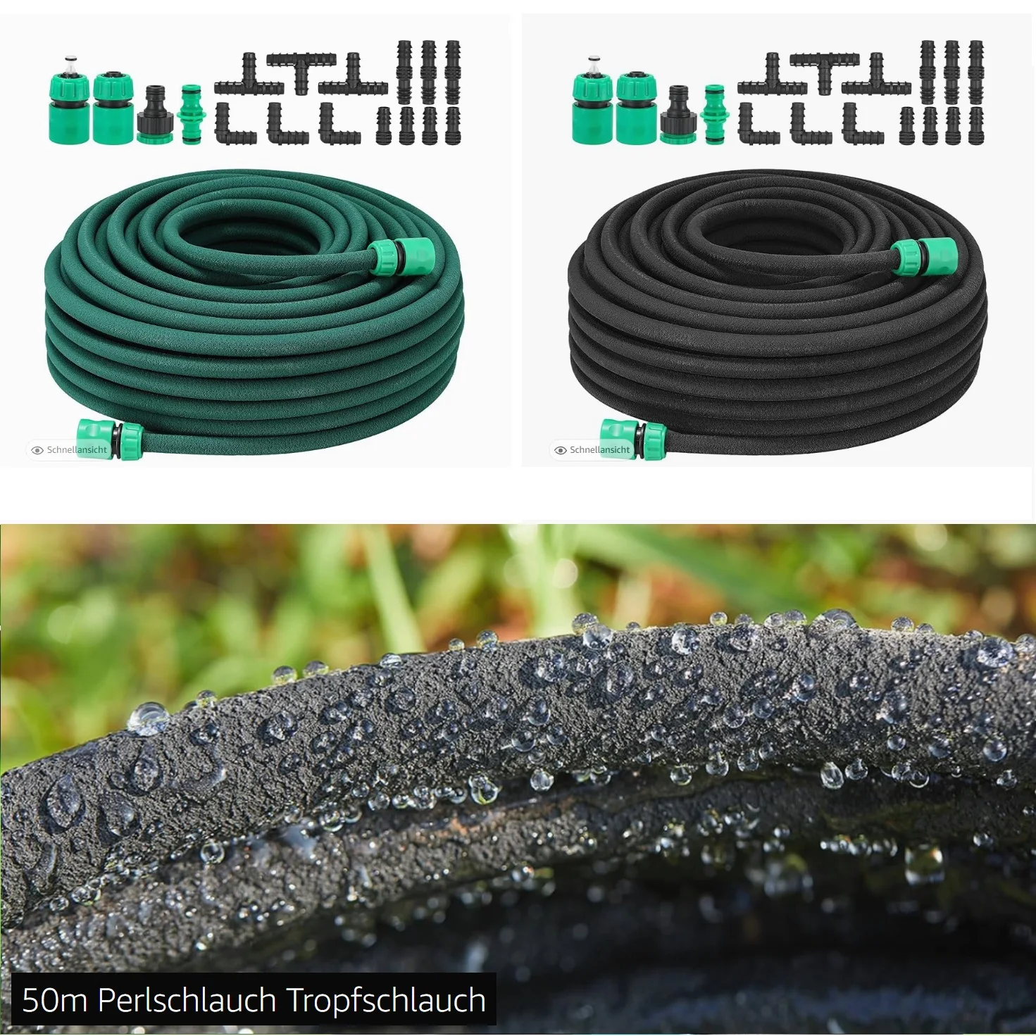 Tuyau d'égouttage avec accessoires, tuyau d'irrigation à économie d'eau pour arroser des rangées de plantes et de lits, jardins, pelouses, terrasse