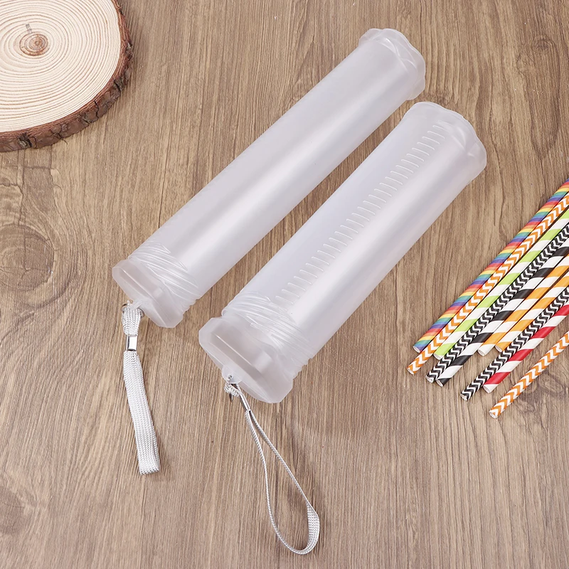 Transparent Plastic Retractable Pen Holder Calligraphy Painting Supplies Spiral Storage Tube Brush Holder Portable