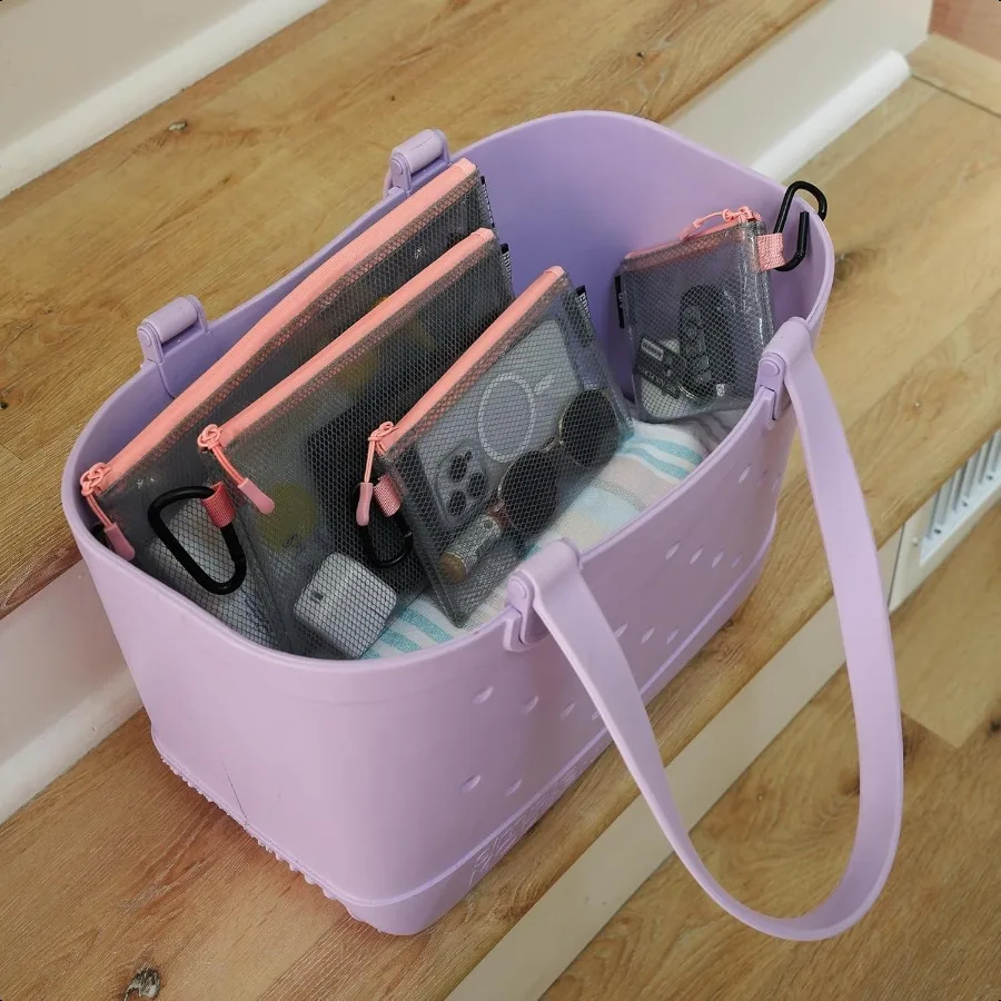 Bolsa transparente con cremallera de varios tamaños para producción aérea, paquete de 4, organizador de cables y bolsa de equipo de viaje para accesorios de cámaras electrónicas, herramienta Po