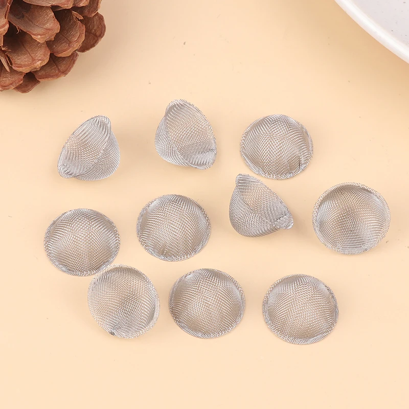 10Pcs Tobacco Pipe Metal Filter Ball Stainless Steel Screen Pipes Tube Cap Filter Mesh Household Tobacco Accessories