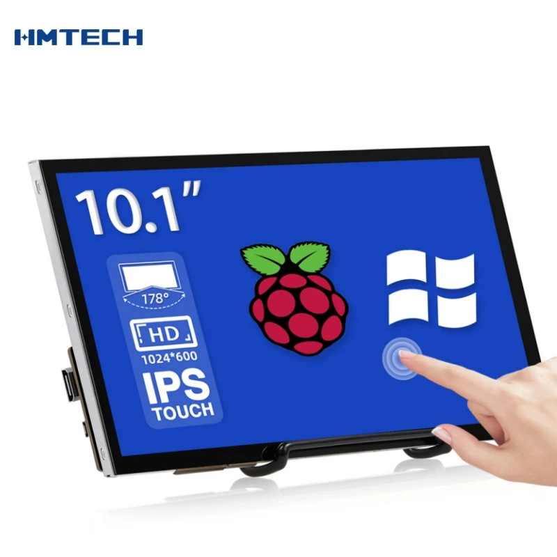 10.1 Inch Draagbare Monitor Touchscreen Game Monitor 1024*600 IPS HD Display Voor Raspberry Pi 3 4