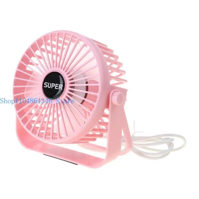 652F USB Desk Fan Hangings Fan 3 Speed Option USB Table Fan Removable Protective Cover for Anywhere