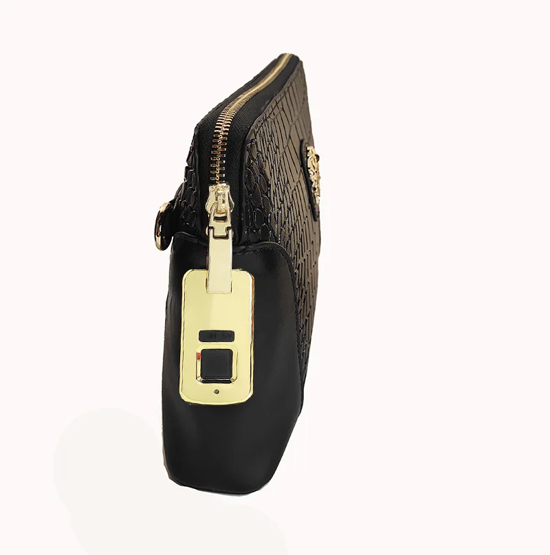 Large Capacity Clip Bag Genuine Messenger Luxury Brand Men Bag Handheld Smart Fingerprint Unlock Business Large Capacity Clutch