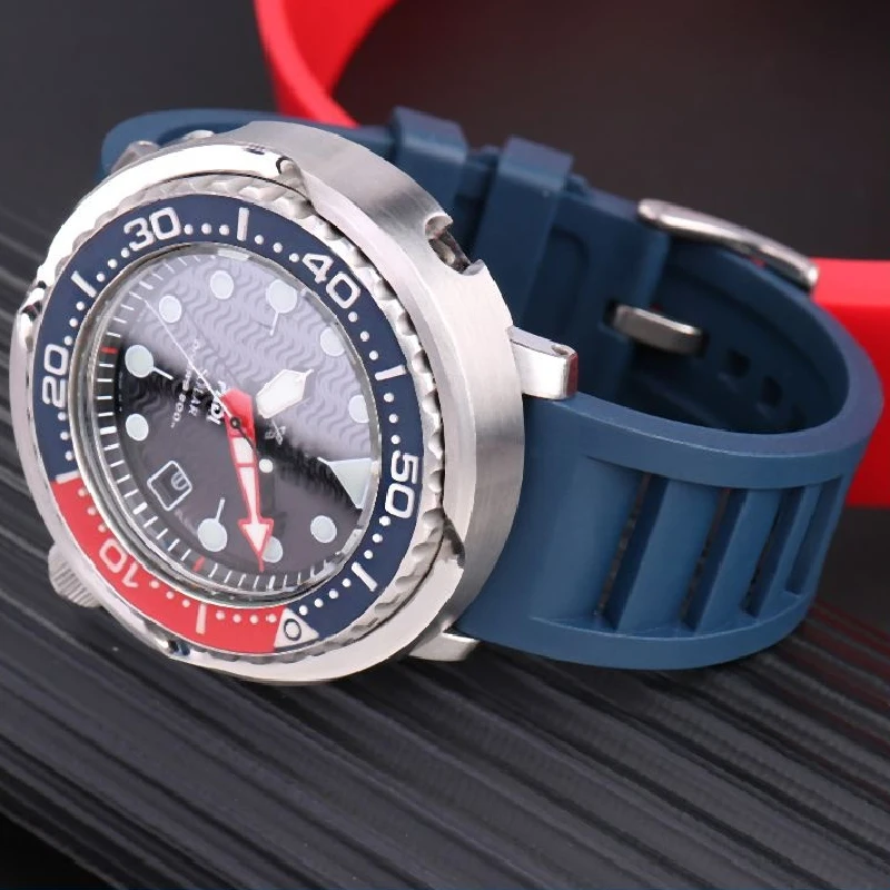 High Quality Fluorine Rubber Watch Strap for Mido Casio Citizen Tissot Longines Omega Breathable Rubber Watchband 20mm 22mm image 6