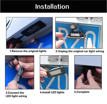 適用於標緻308、3008、308CC、106、1007、207CC、307、3008、406、407、607、806、807、508的2個車牌燈,LED車牌號碼燈,附CAN總線 10 最佳銷售 標緻308cc - №1