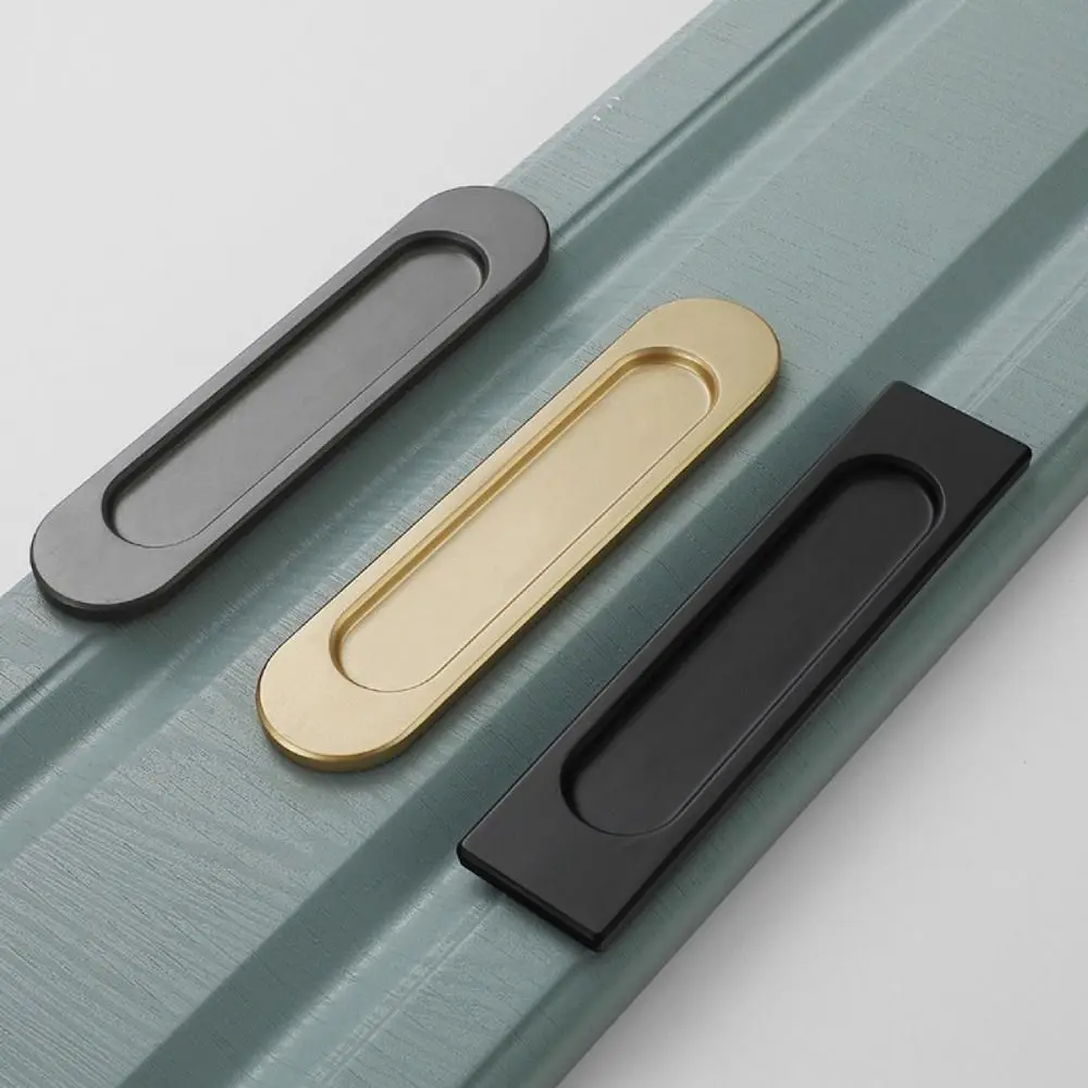 

No Drilling Self-adhesive Handle Double-sided Black/Grey/Gold Sliding Door Handle Aluminum Alloy Glass Door Knob Cabinet