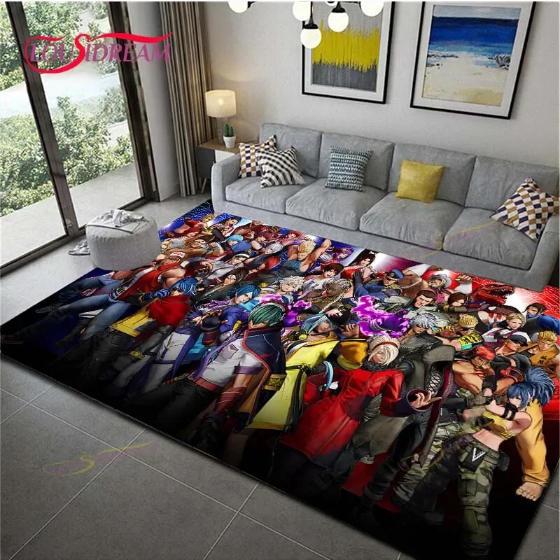 

Famous Anime Game T-The-King-of-Fighters Carpet Living Room Bedroom Bedside Mat Fashion Floor Mat Area Rug Door Mat Area Rug