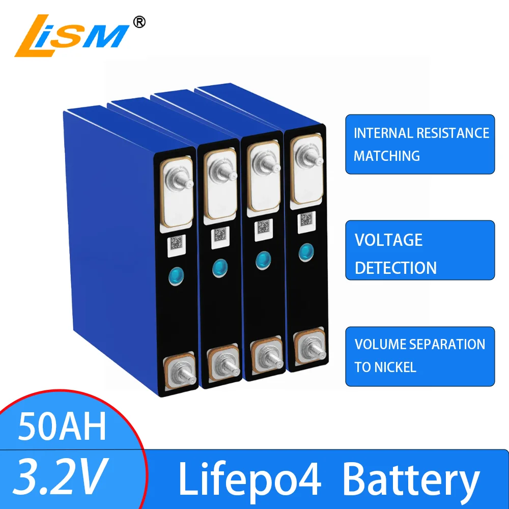 3.2V 50Ah Lifepo4 New Rechargeable Battery Pack Solar Energy System for Boats and RV Golf Cart