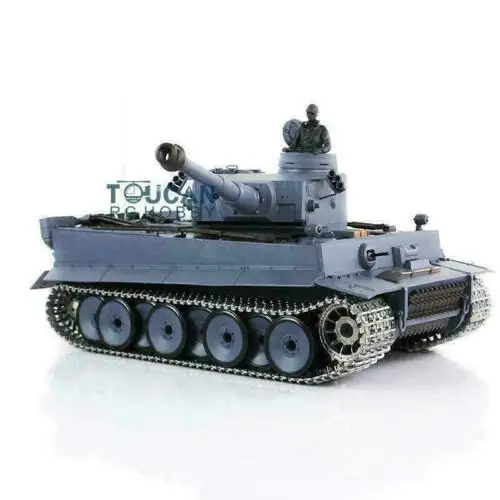 Upgraded Ver Heng Long TOUCAN 1/16 7.0 Upgrade Tiger I RC Tank 3818 360 Turret Barrel Retractable Metal Tracks Driving Motor