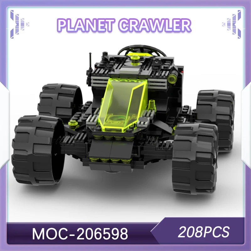 

208 шт., гусеничный строительный блок Star Battle Planet, сборка, космическая модель планетарного автомобиля, четырехколесный автомобиль, детские игрушки, подарки MOC- 206598