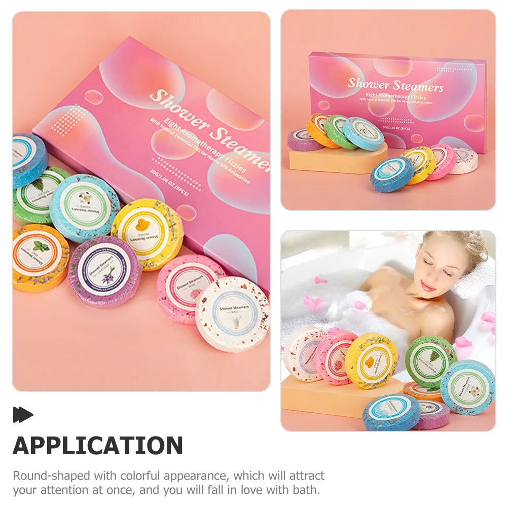 

8 шт. ароматизированных таблеток для ванн на основе морской соли, для пышной ванной, расслабляющие средства для душа, для дома и отелей, с эфирными маслами