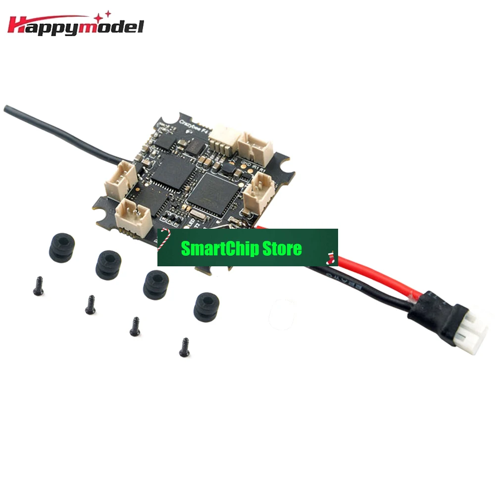StoreHappyModel Crazybee F4 Lite 1s MPU-6000 Betaflight Flight Controller Built-in 5.8G VTX, Blheli_S 4in1 ESC Frsky/FlDrone Pa