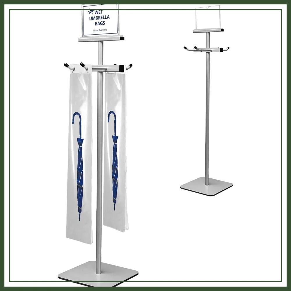 

Wet Umbrella Stand with 200 Plastic Umbrella Bags and Holder
