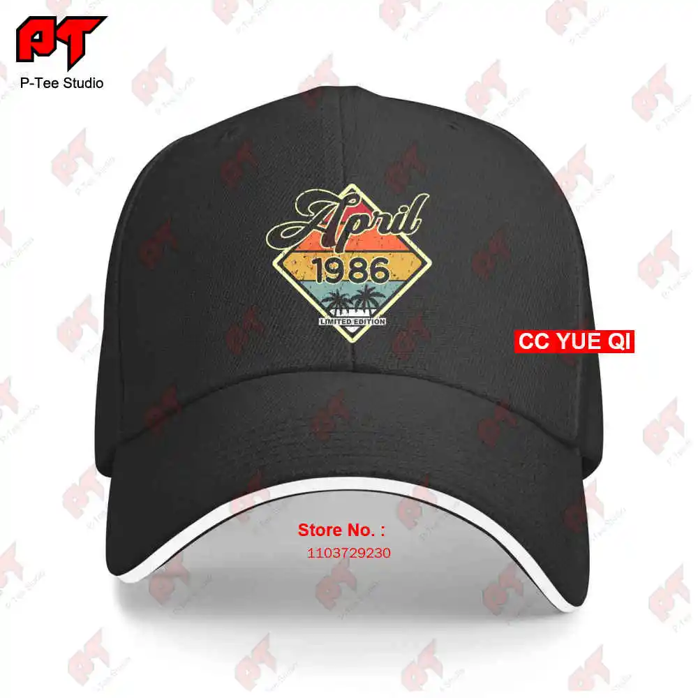 Vintage 35Th Birthday April 1986 Gift Baseball Caps Truck Cap QIGB