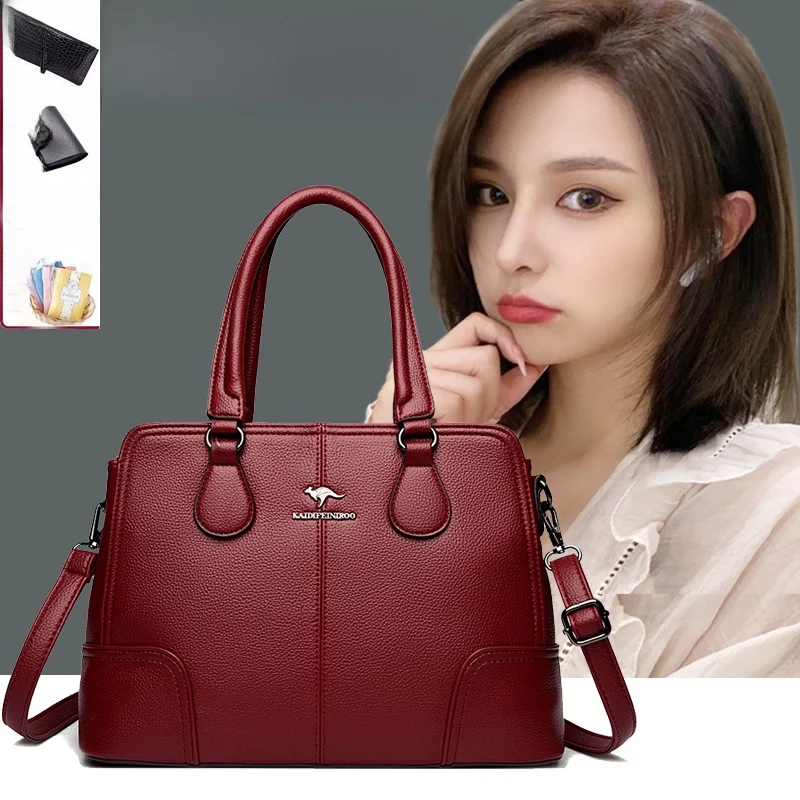 

Модная женская большая сумка через плечо из мягкой кожи Capaci, сумка на одно плечо, сумка Briti Sle, пригородная сумка бренда-кенгуру