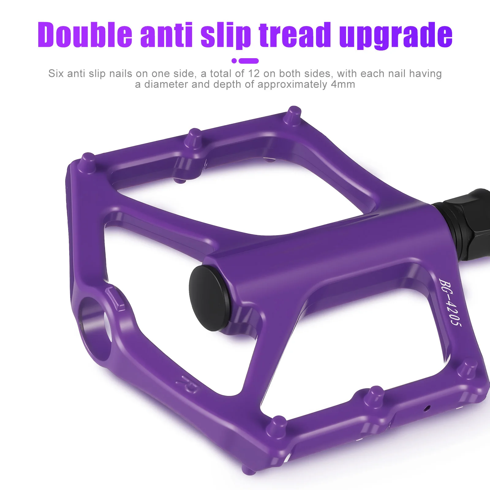 1 пара педалей для горного велосипеда, нескользящие, прочные, на плоской платформе из алюминиевого сплава для шоссейных и уличных велосипедных педалей