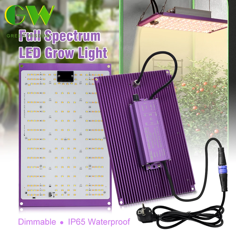 Lampe horticole de croissance LED, 120/240W, LM281B, étanche, intensité variable, éclairage pour serre/chambre de culture, végétation/floraison