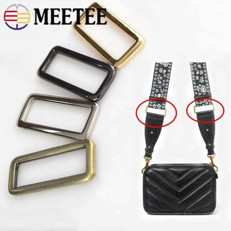 10/30Pcs 20-50mm Metal Belt Buckle Bags Strap Connector Square D Ring Webbing Adjuster Slider Clasp DIY Hardware Accessories