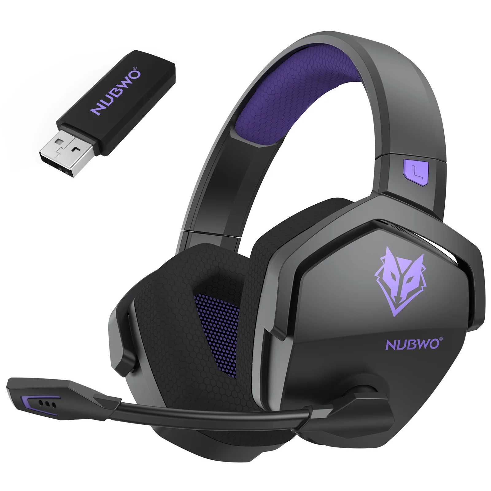 NUBWO G06 Duales kabelloses Gaming-Headset mit Mikrofon für PS5, PS4, PC, Mobile, Switch, 2,4 GHz Bluetooth 5.3-Gaming-Kopfhörer 6