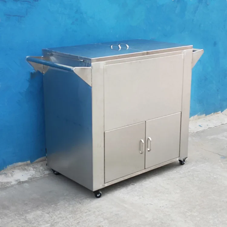 Aseptic Cabinet Stainless Steel Supply Room Item Delivery Car Sewage Recycling Transfer Cart