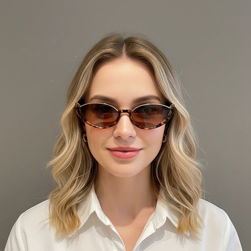 

Trendy Small Women Men Half-frame Shades Cat Eye Sunglasses Sun Glasses