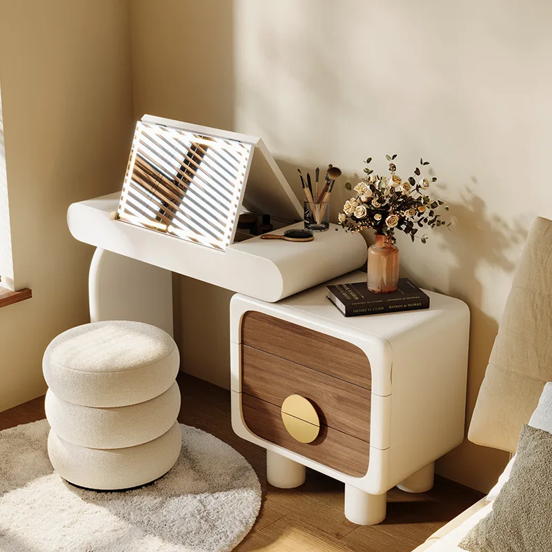 Dresser, dressing table, chest, integrated modern bedroom, simple new storage cabinet, solid wood flip