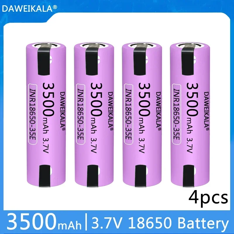 2023 New 35E 18650 3500mah High Power Discharge Rechargeable Battery High Power Discharge, 20a High Current+DIY Nickel