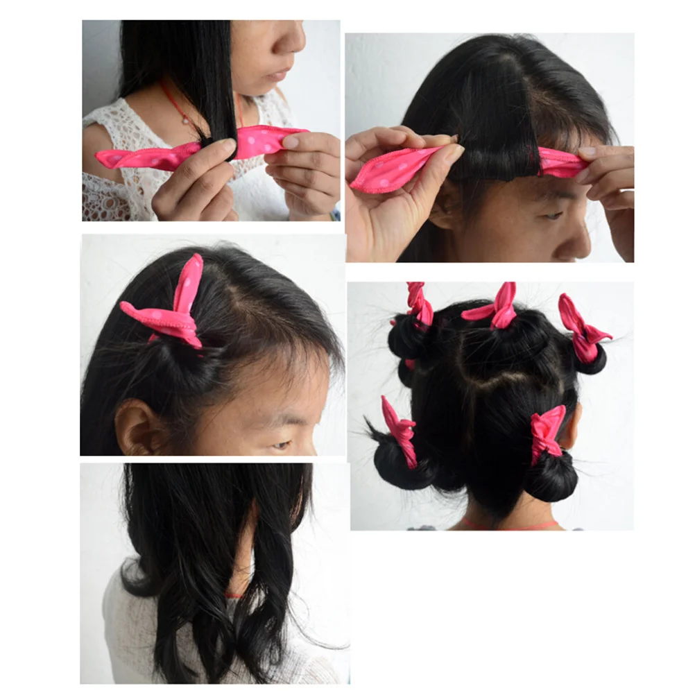 15 قطعة من بكرات الشعر سهلة الاستخدام، مادة آمنة، تسريحات شعر عصرية لصالونات التجميل المنزلية، أدوات تجعيد الشعر بلون عشوائي