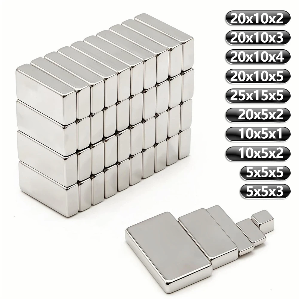 

Super Powerful Small Neodymium Magnet Block N35 NdFeB Strong Permanent Magnetic imanes Refrigerator Magnets Office magnets