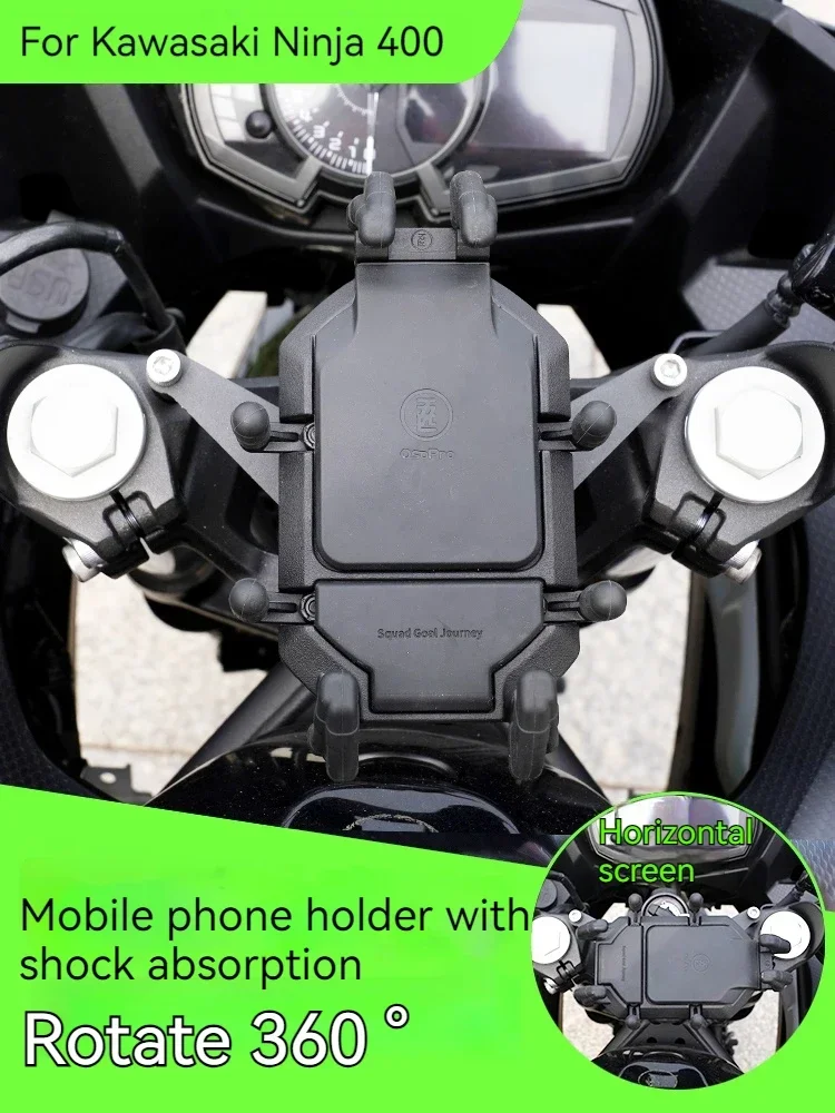 

For KAWASAKI NINJA400 NINJA 400 Motorcycle Accessories Phone Holder Windshied Mount Navigation Bracket GPS Smartphone Holder