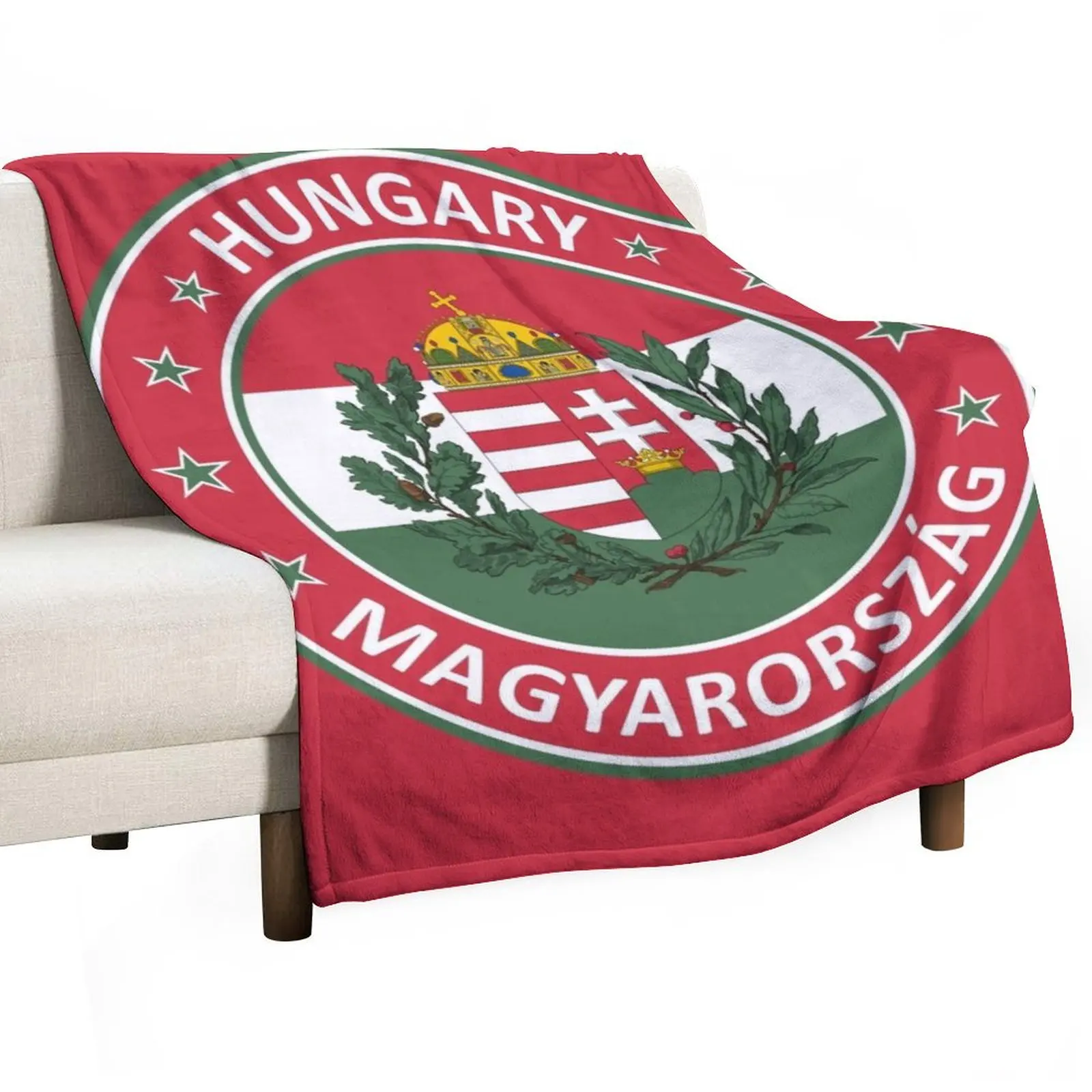 

Hungary Magyarorszag design with Flag of Hungary and Coat of Arms Throw Blanket Sofa Throw wednesday Blankets