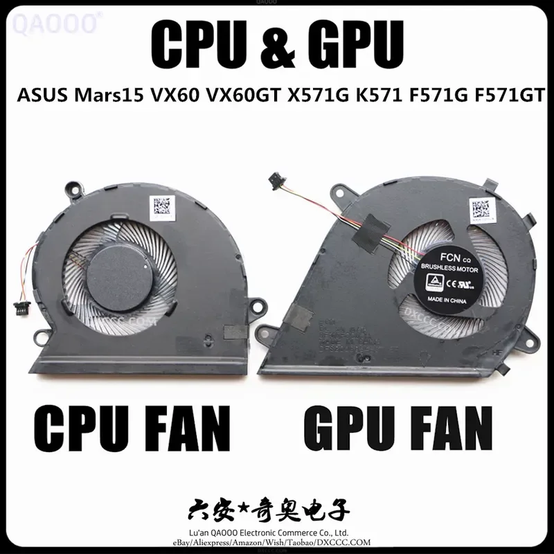 for ASUS Mars15 VX60 VX60GT X571G K571 F571G F571GT Laptop CPU Cooling Fan