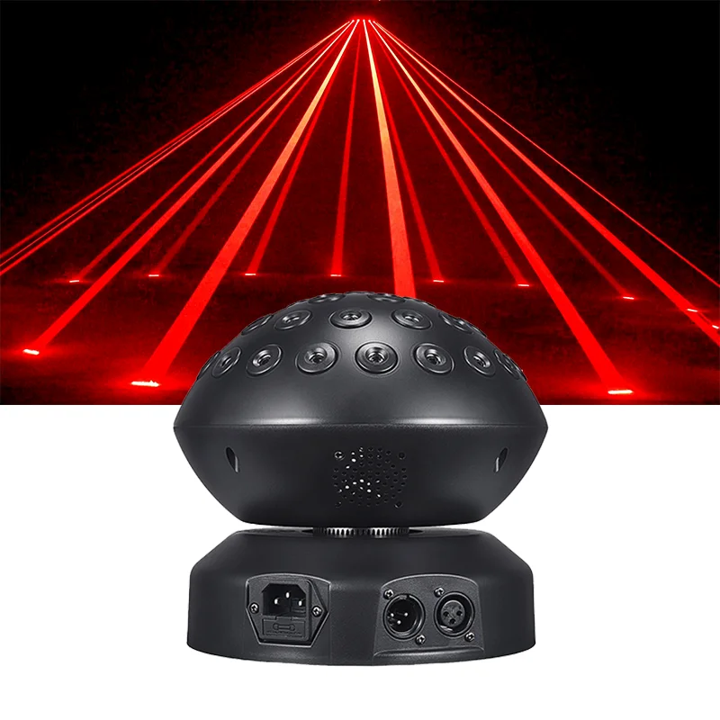 LED Lights 40W Red Light Shaking Head Laser DMX512 Signal Stage Effects Lights Voice Activated DJ Disco Bar Party