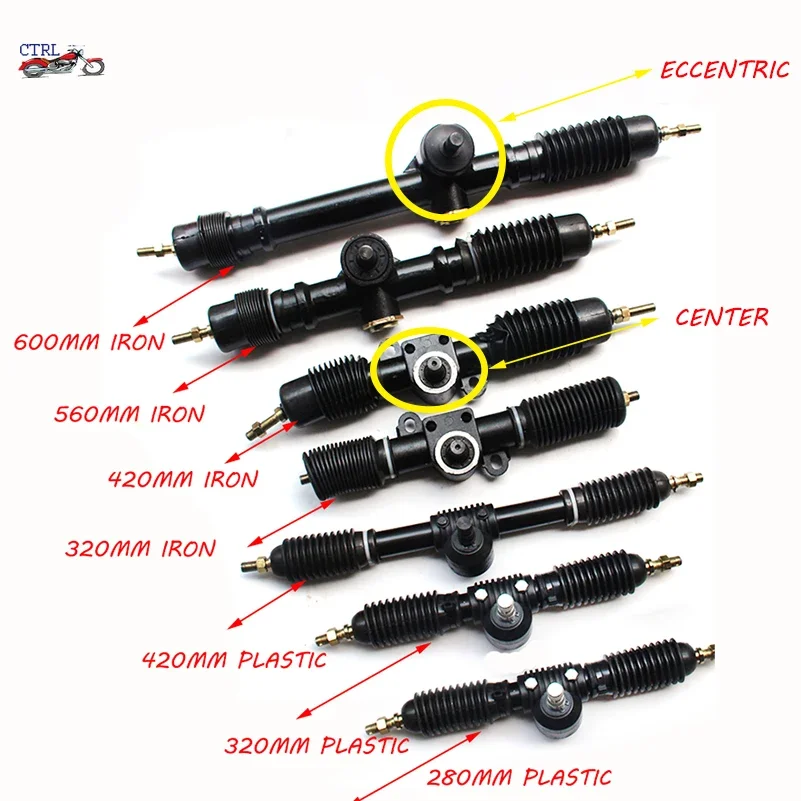 320mm 420mm Power Steering Gear Rack Pinion Assy Fit For DIY China Go Kart Buggy Karting ATV UTV Bike Parts