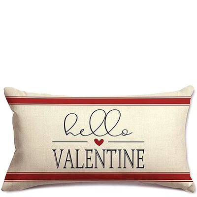 Valentine\'s Day rectangular pillowcase sweet love pillowcase 40X60cm striped cushion cover home sofa decoration,