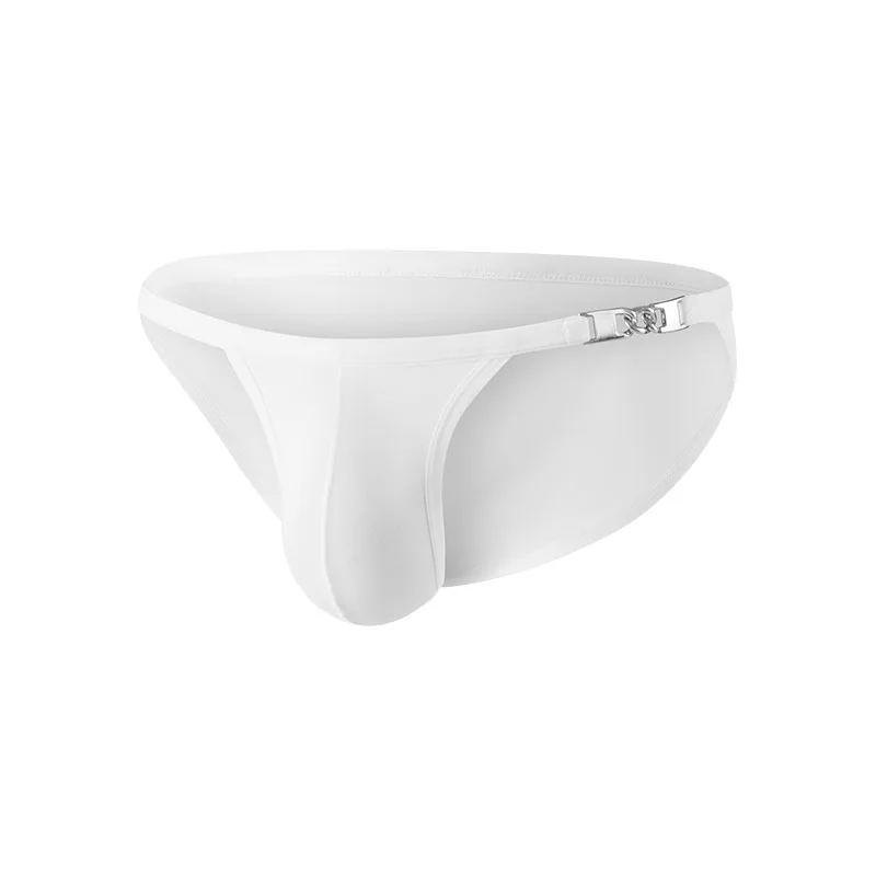 Design Triangle Underwear Men Metal Buckle U Shaped Low Rise Sexy Briefs