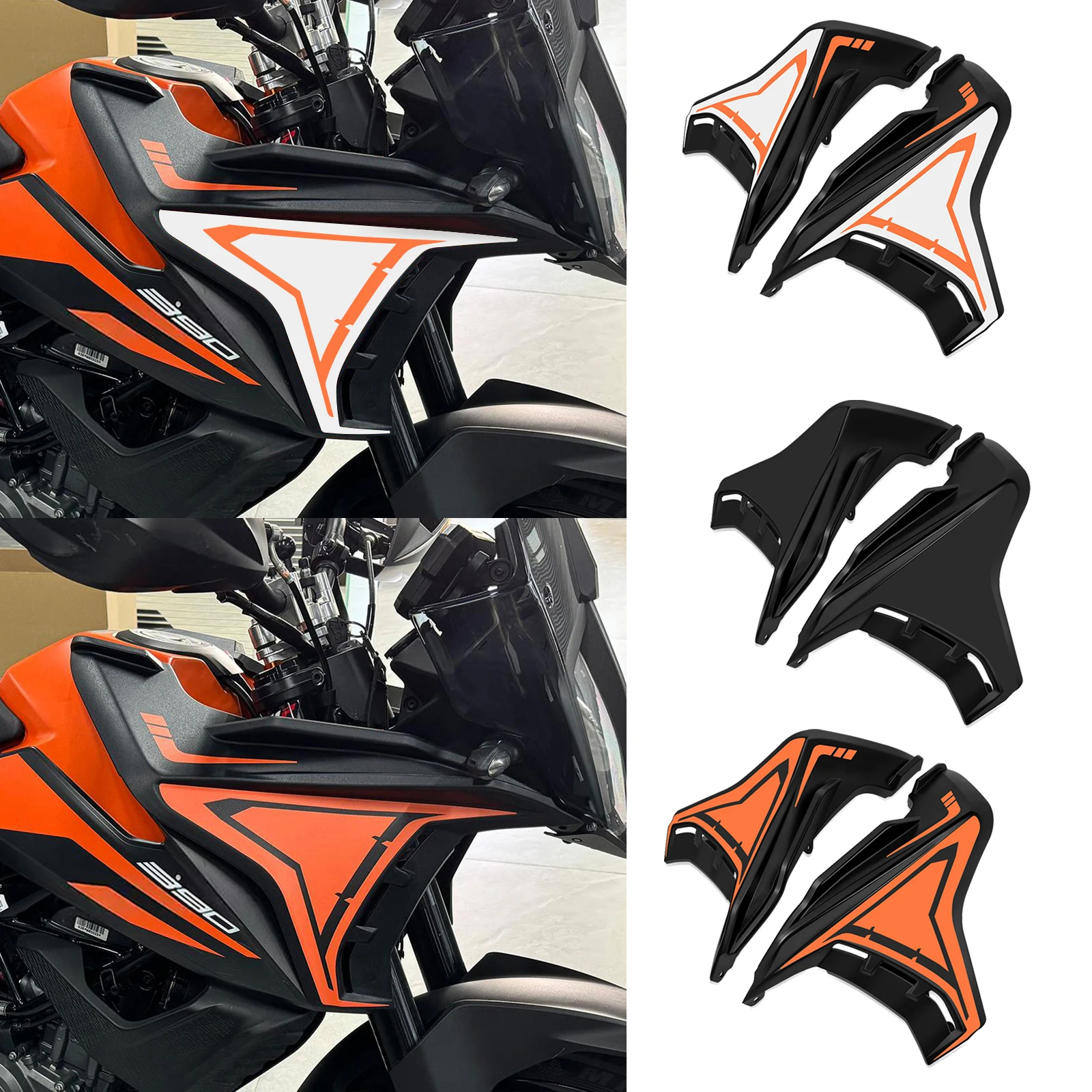 

Для 390 ADV R S 390adv 2024 2018-2023 мотоциклетный передний обтекатель, боковые панели, ветрозащитная панель, крышка лобового стекла, боковая крышка кузова