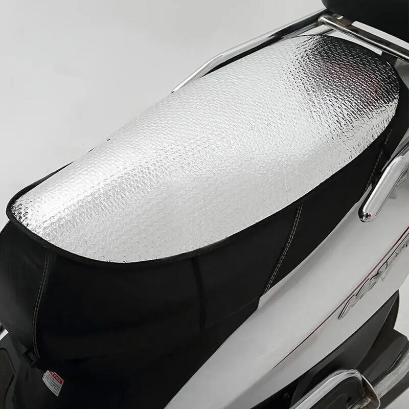 Motorcycle Seat Cover Waterproof Summer Scooter Sun Pad Heat Insulation Aluminum Foil Seat Cushion Prevent Bask Seat Protector