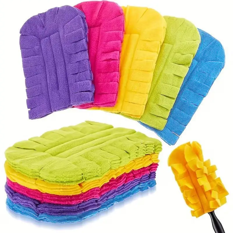 3Pcs Replacement Head Duster Cloth Fiber Window Dusting Cloths with Handle Cleaning Desk Office Blind Surface Dust Clean Tool