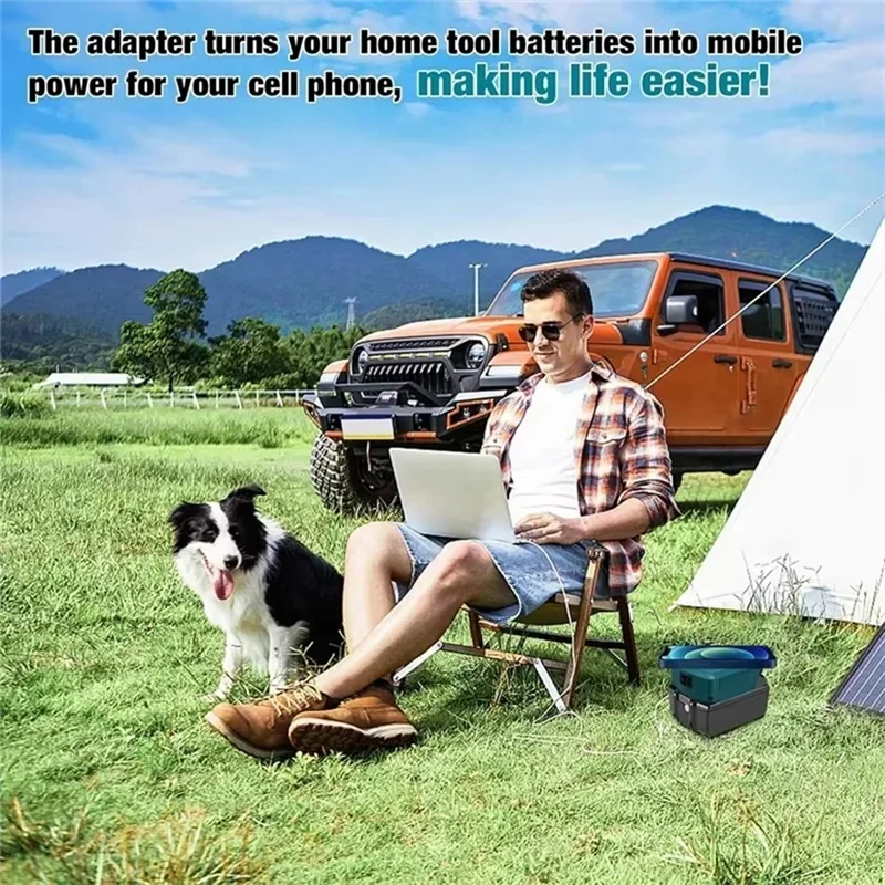 Y14A شاحن الهاتف الخليوي اللاسلكي محول بطارية ليثيوم لبطارية 18 فولت مع USB-C 2.1A شحن سريع