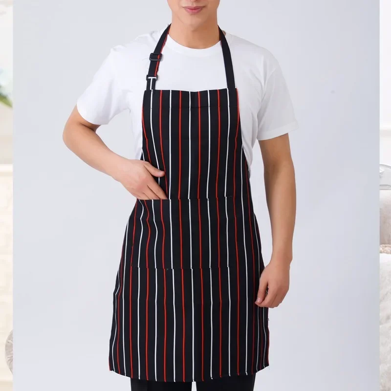 

New Fashion Canvas Kitchen Aprons For Woman Men Chef Work Apron For Grill Restaurant Bar Shop Cafes Beauty Nails Studios Uniform