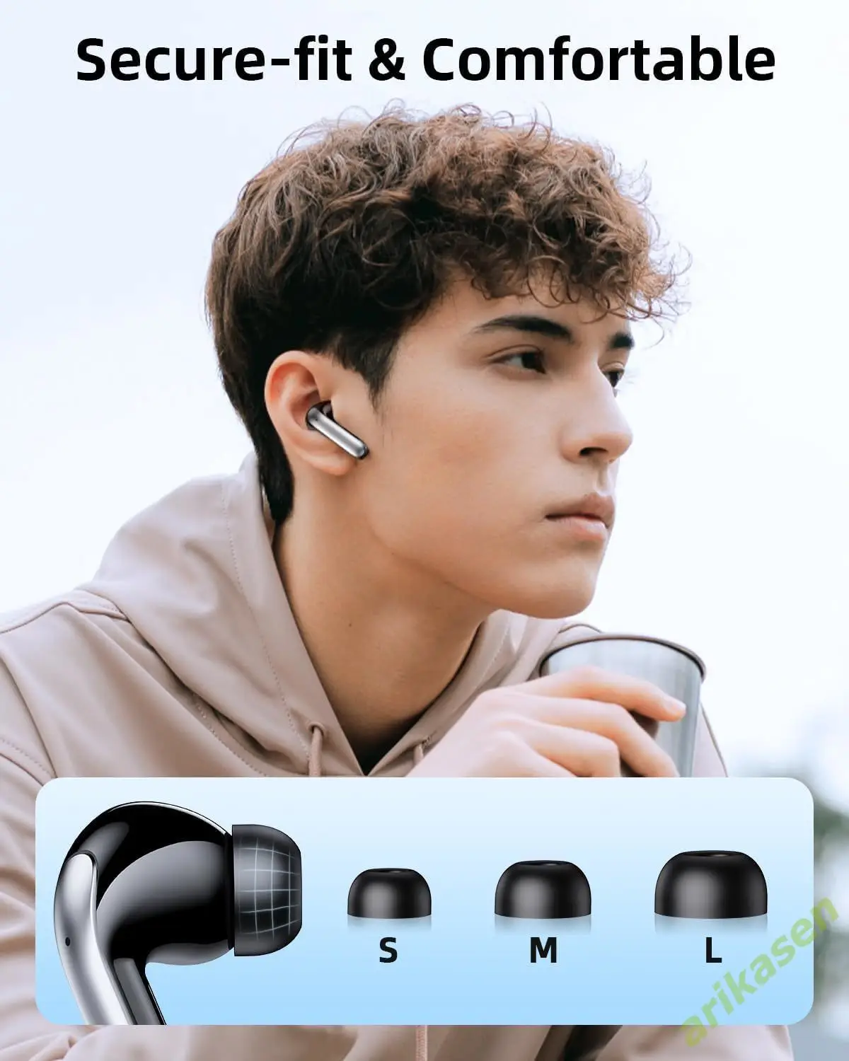 Auricolari Bluetooth 5.3 Auricolari Wireless con 4 HD Mic Cuffie in Ear Sport, Impermeabili IPX7 Cuffie Bluetooth Ricarica Rápida Cuffiette Bluetooth con Stereo HiFi per iPhone Samsung IOS Android